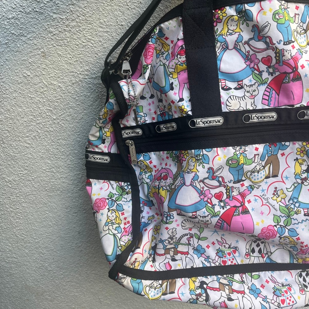 LeSportsac Disney Alice in Wonderland Large Weekender Duffel Bag Y2K - Picture 2 of 5